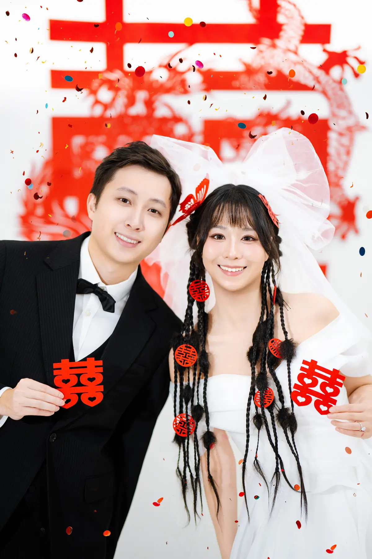 Modern Chinese wedding portrait