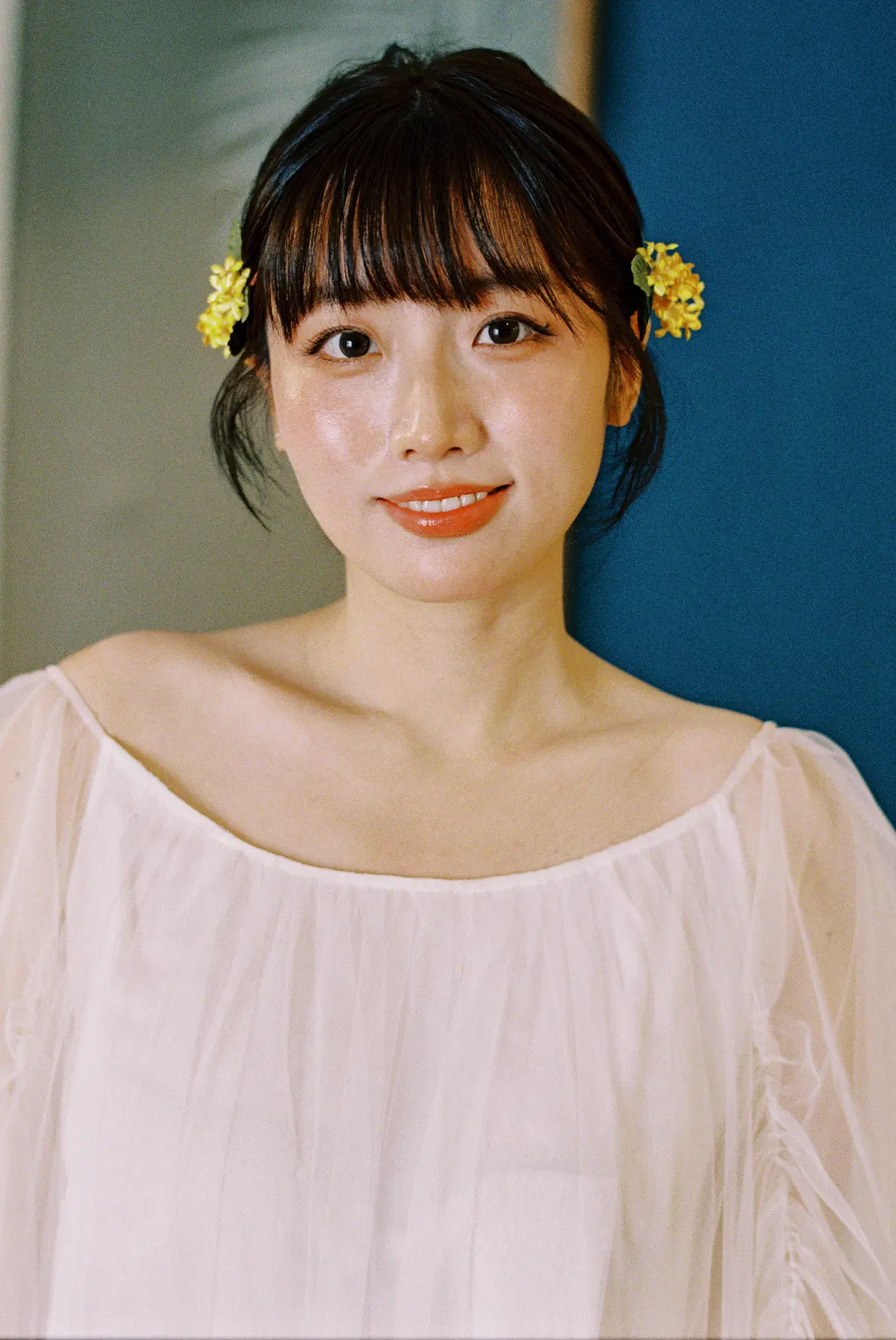 Colorful bridal beauty portrait