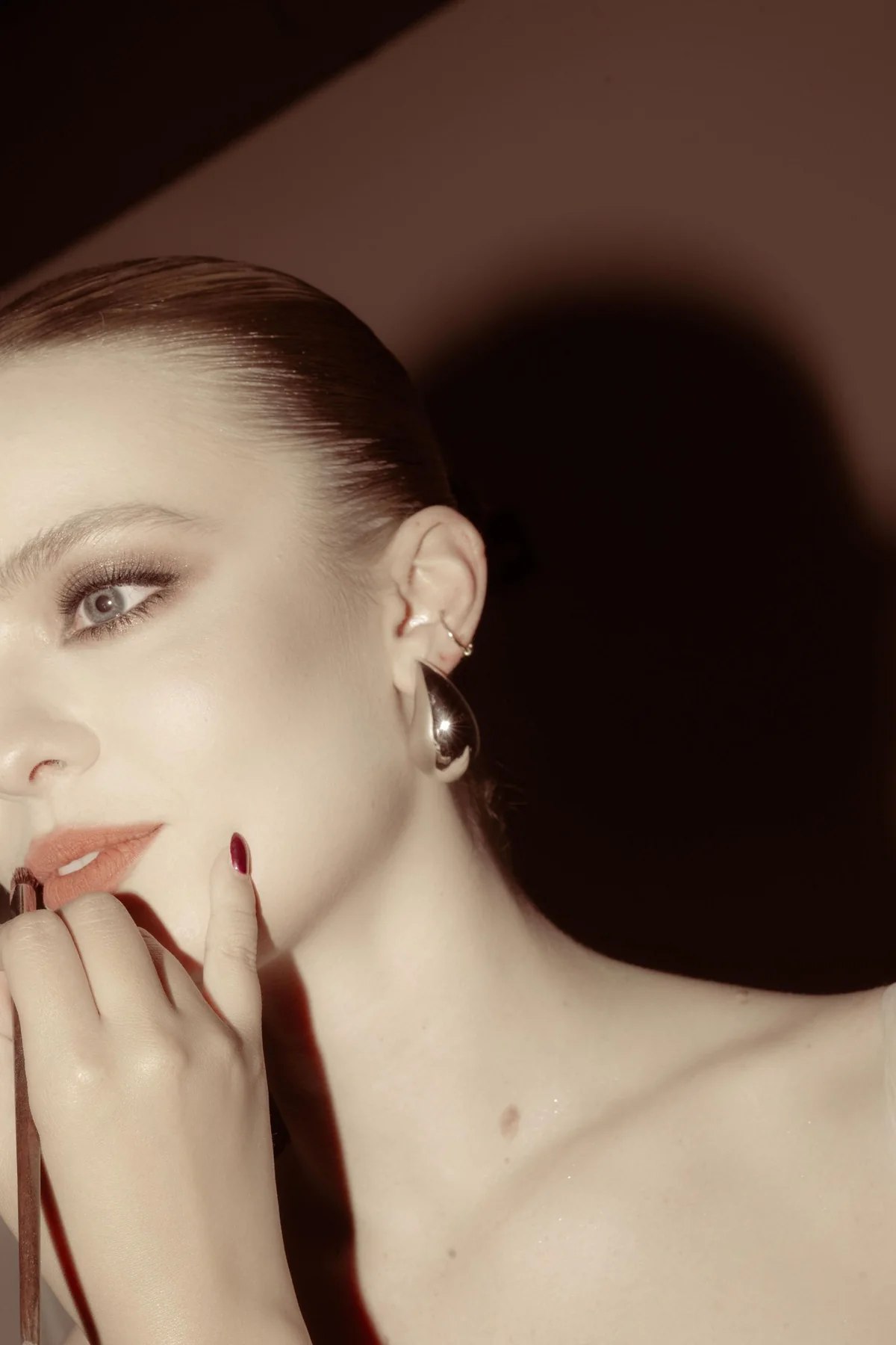 Sculpted evening beauty portrait